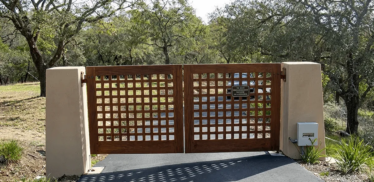 Driveway gate installation for a residential property in Jackson, MS